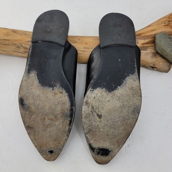 ATP atelier All Tomorrow's Parties plack leather mules - Picture 3 of 9